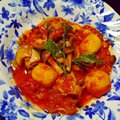 里芋とチキンのトマト煮込み～イタリアンパセリ風味～